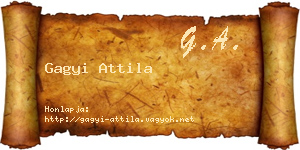 Gagyi Attila névjegykártya