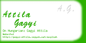 attila gagyi business card